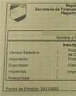 Registro Tributario Nacional sociedad mercantil